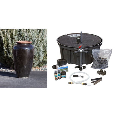 Tuscany FNT3510 Ceramic Triple Vase Complete Fountain Kit Vase Fountain Blue Thumb